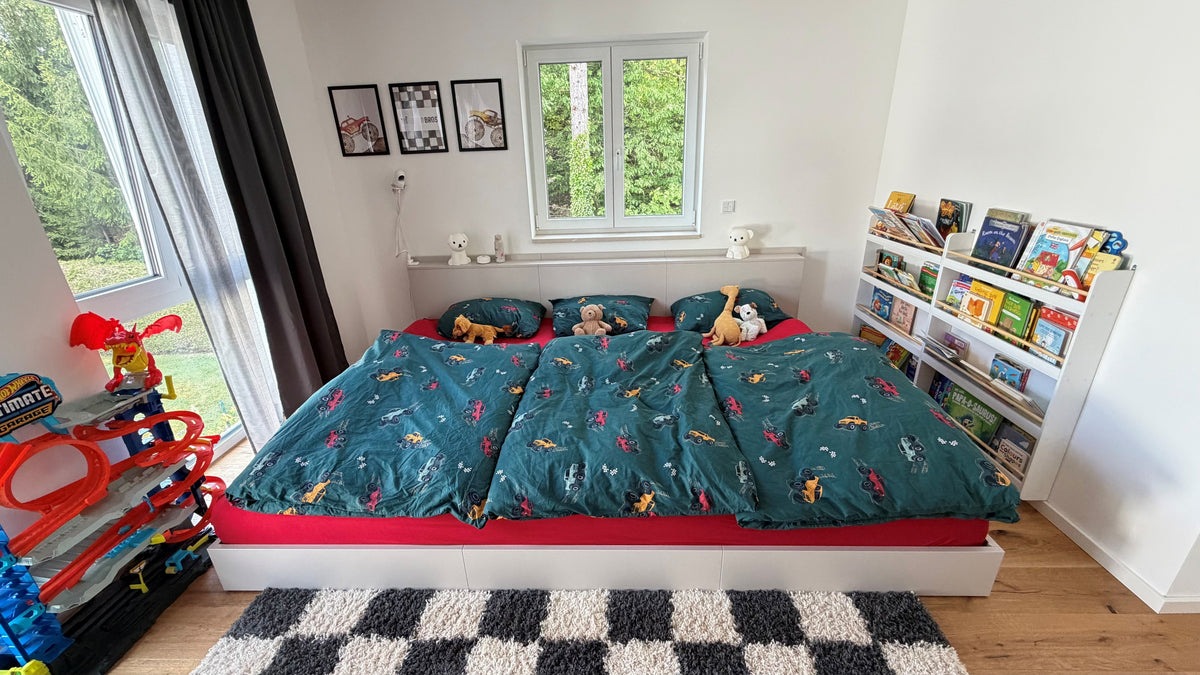 Bodenbett Bellis in kaschmirgrau als Geschwisterbett für Kinder