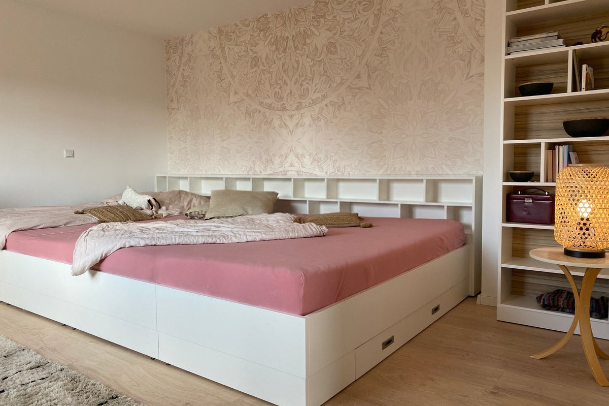 Familienbett Brunella in weiß, erweitert zum XXL-Bett