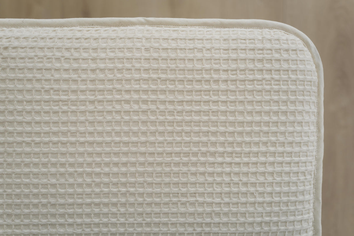 Waffelstoff vom Rausfallschutzpolster "natur" in beige