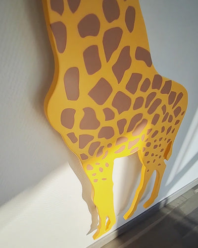 Wanddekoration Giraffe, Akazie und Palme für Kinderzimmer und Arztpraxis